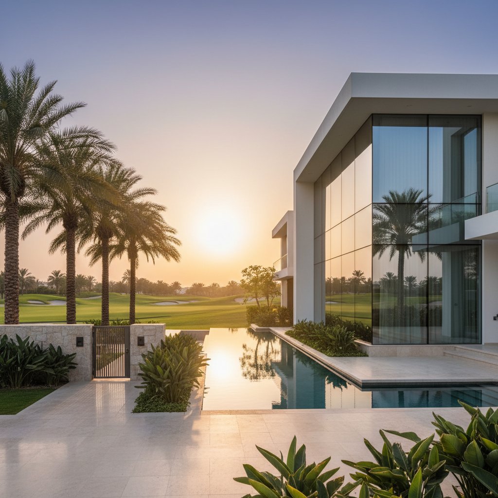 Modern luxury villa in Emirates Hills with infinity pool - First Unicorn Interiors villa renovation