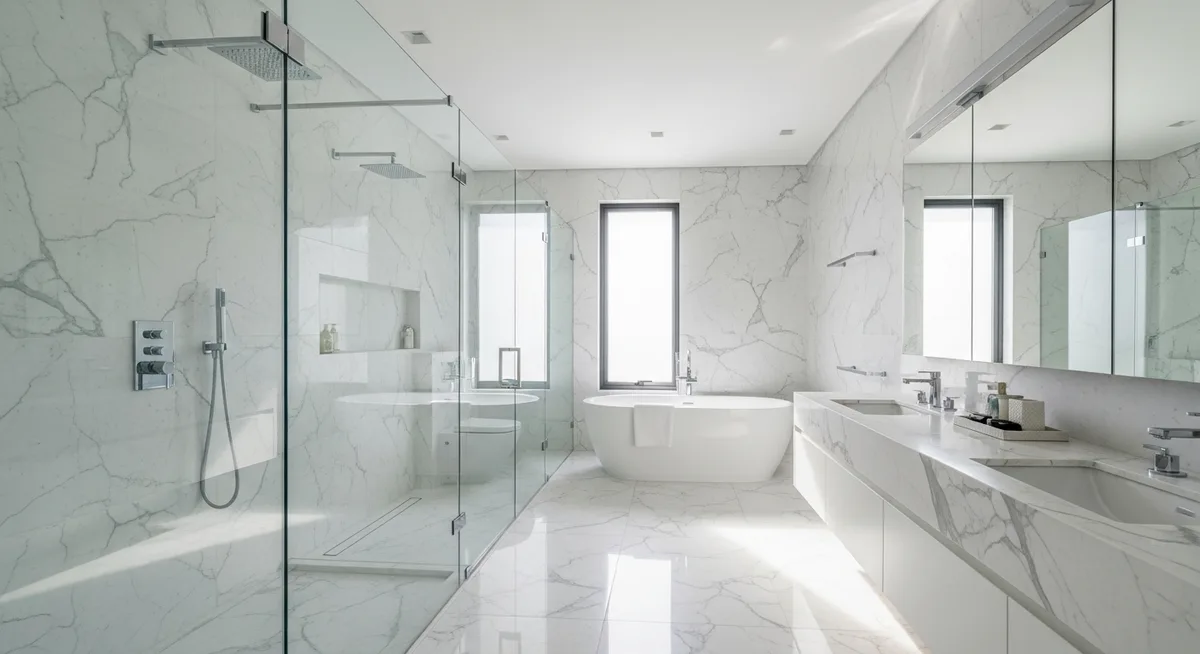 Bathroom jumeirah park — First Unicorn Interiors project, Dubai