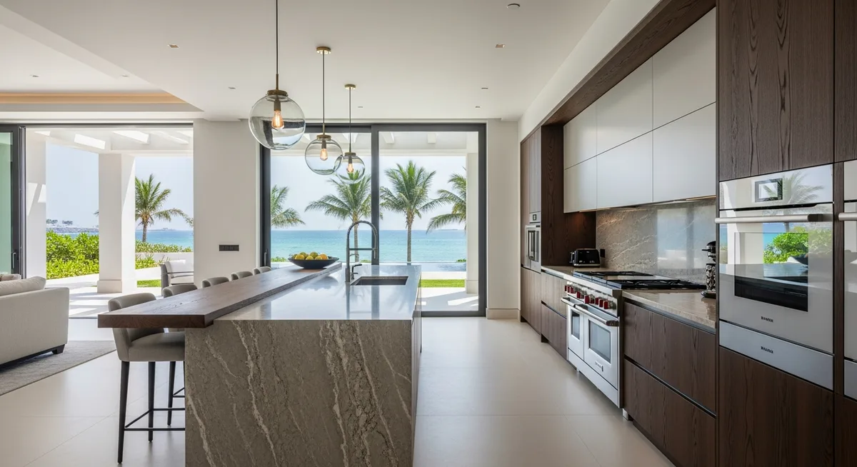 Italian kitchen palm — First Unicorn Interiors project, Dubai