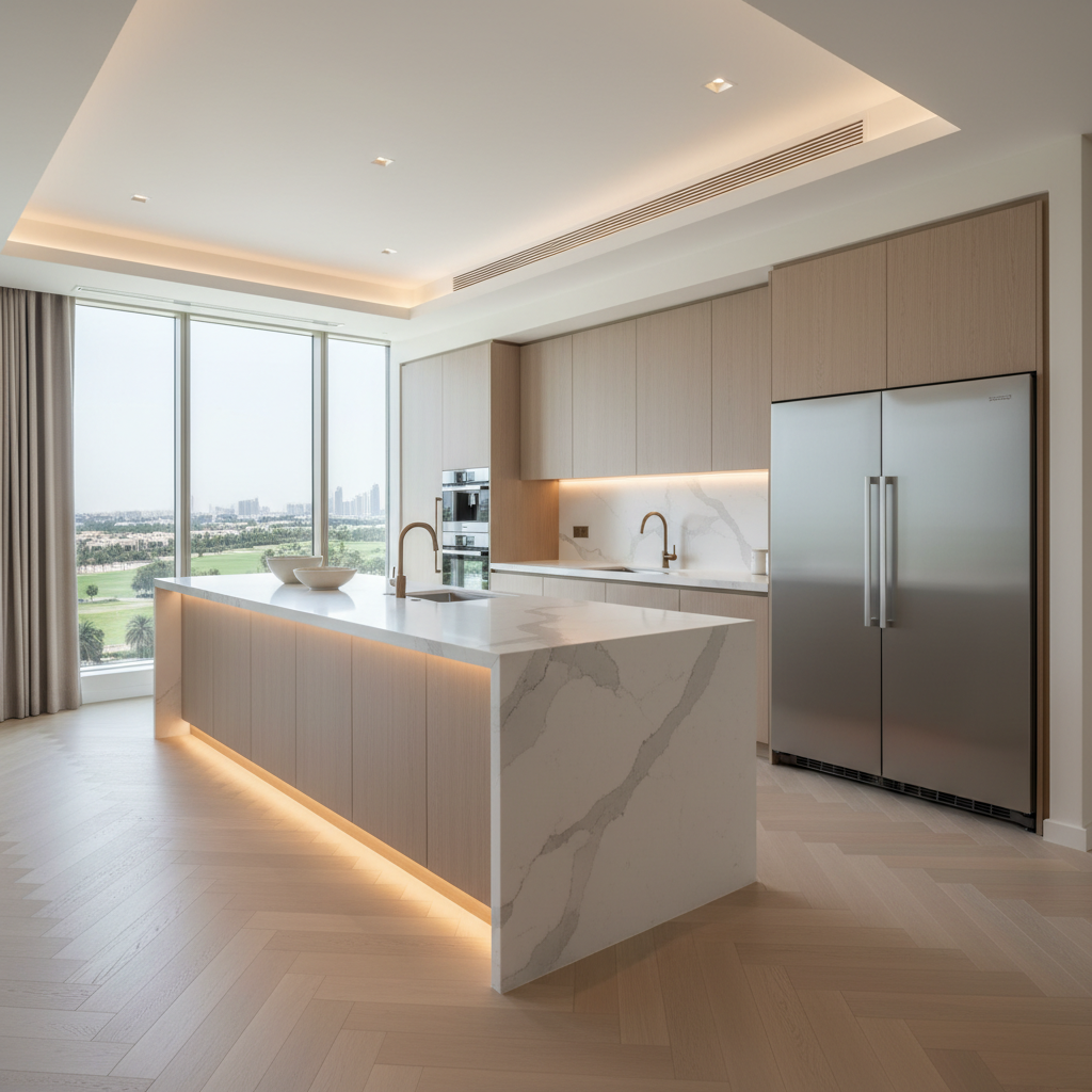 apartment renovation in damac hills — First Unicorn Interiors Dubai