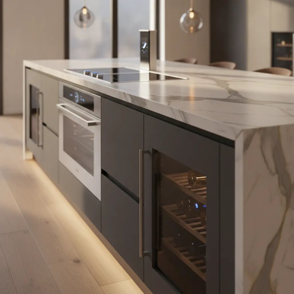 villa renovation in damac hills detail — premium materials