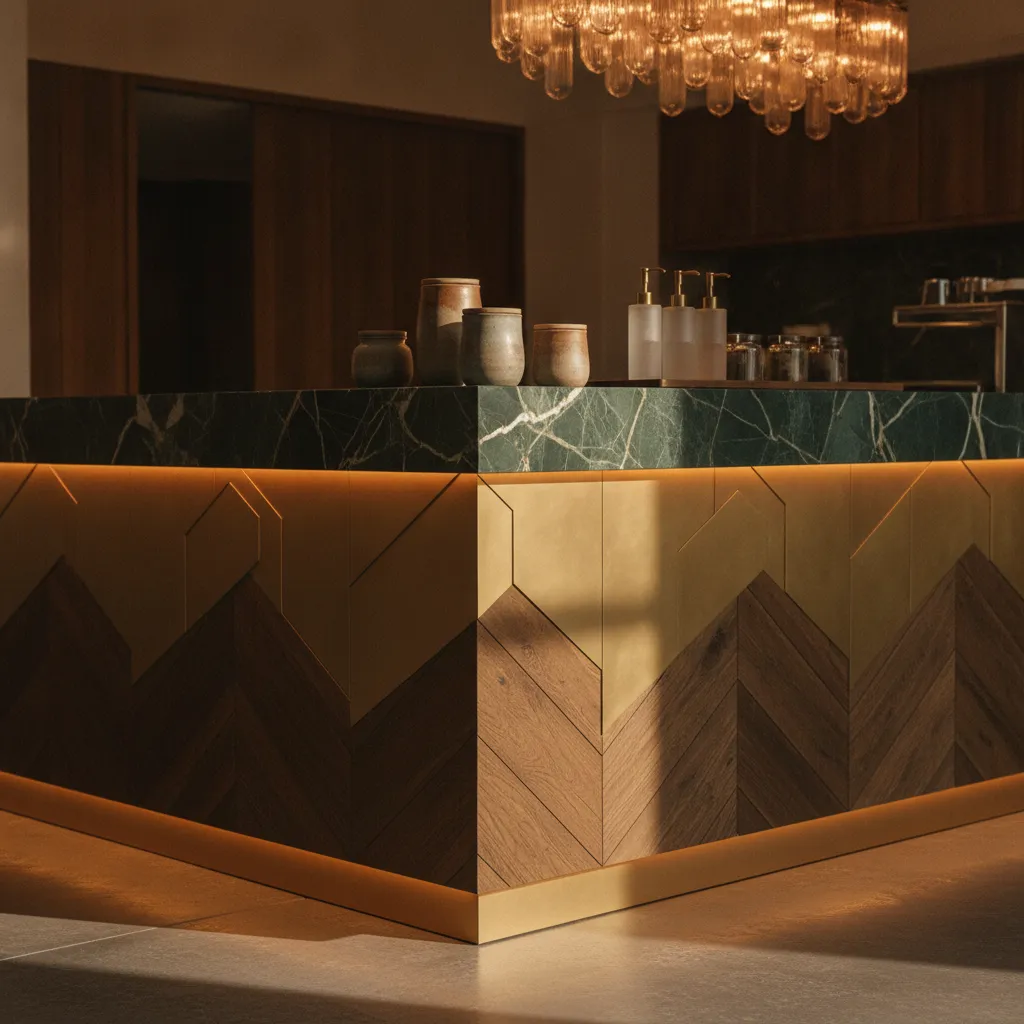 f&b interior design company detail — premium materials