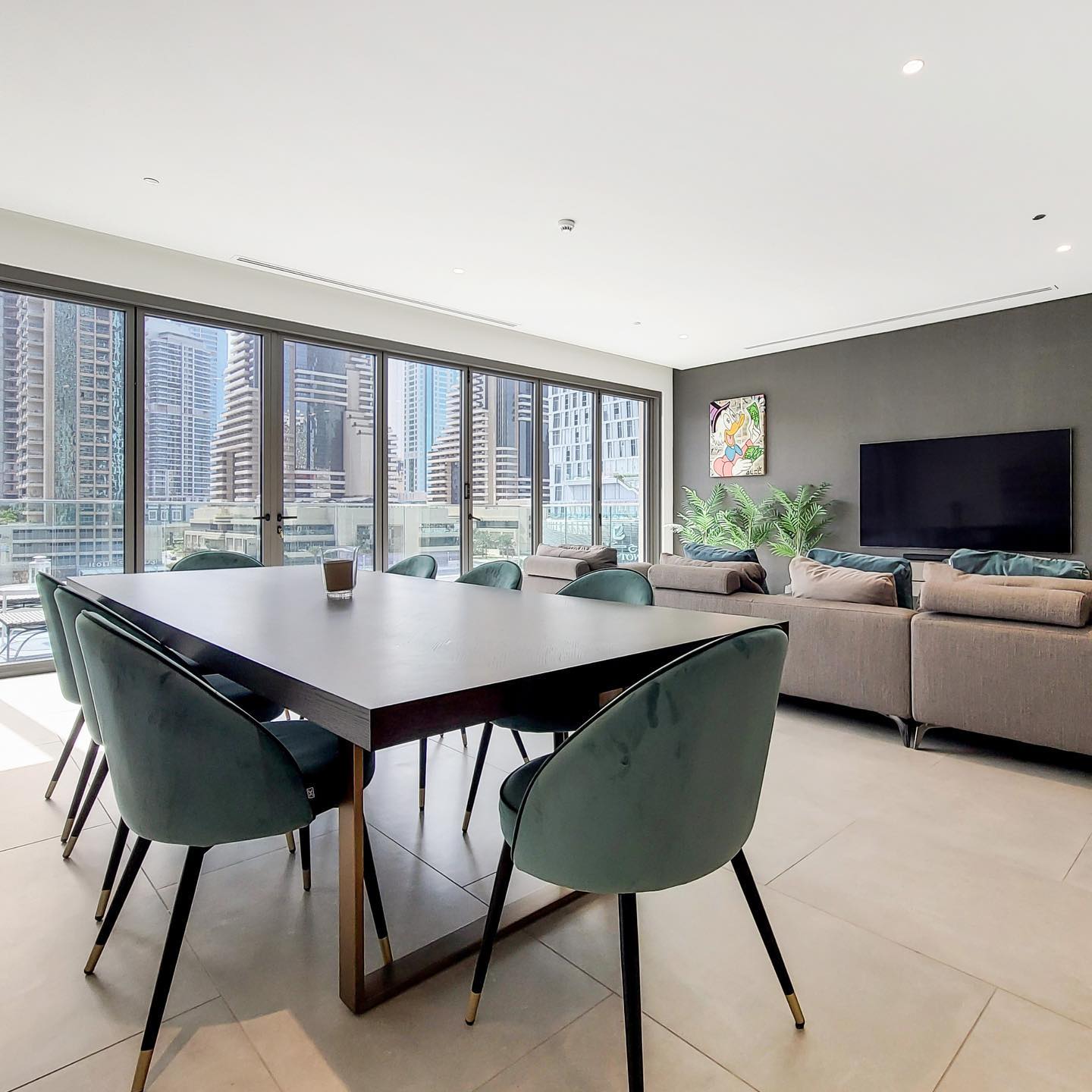 interior design company in business bay detail — premium materials