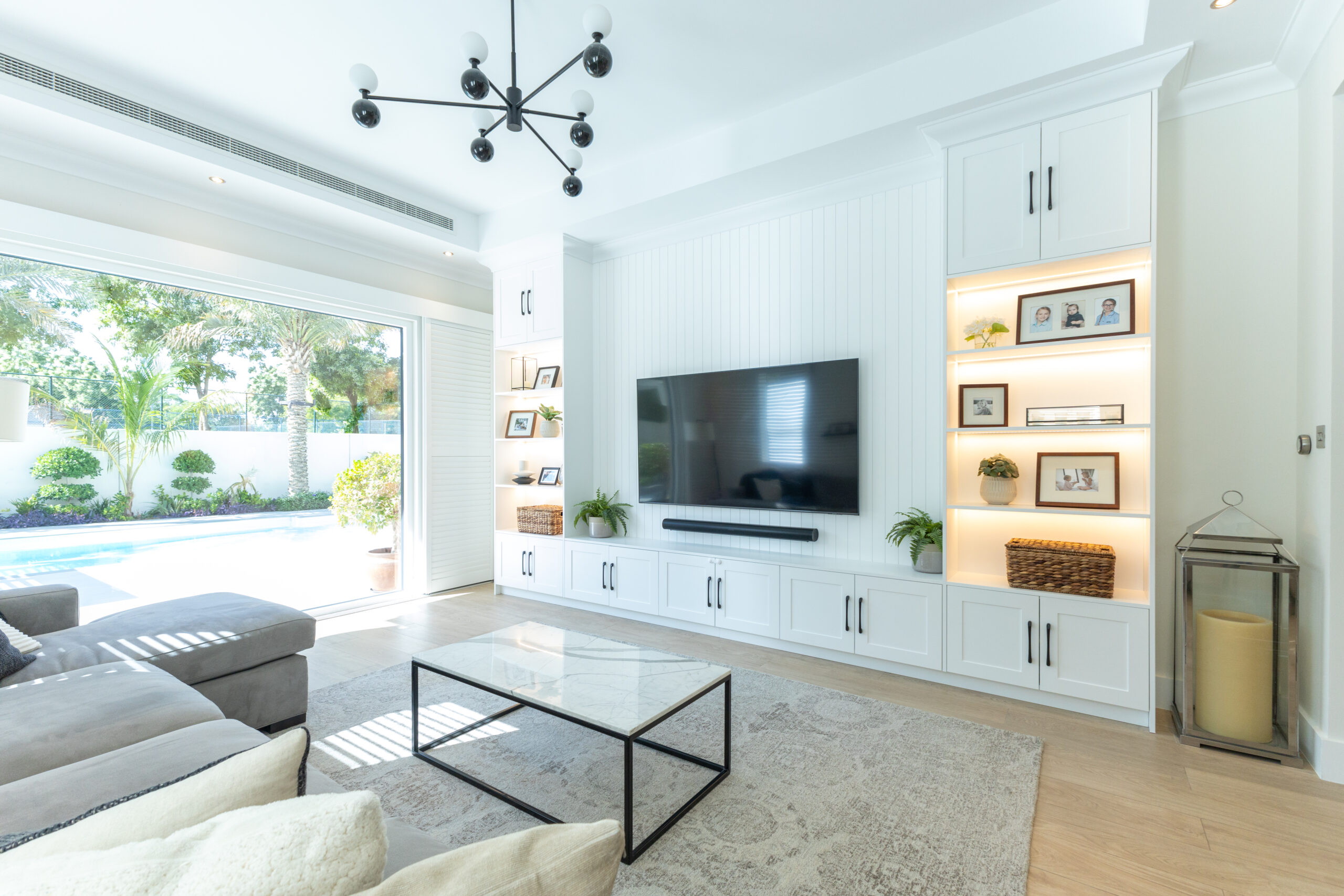 office interior contractor detail — premium materials
