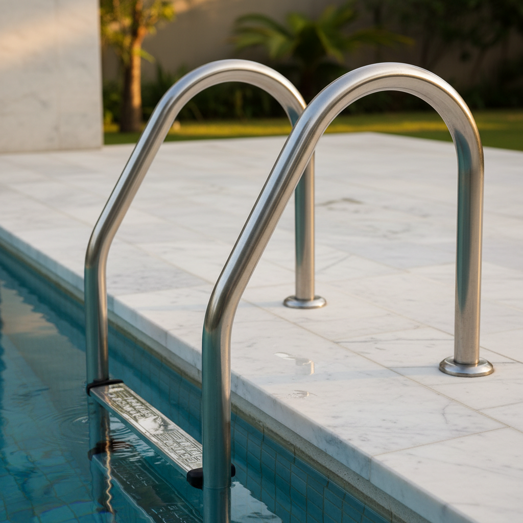 swimming pool contractors in dubai detail — premium materials