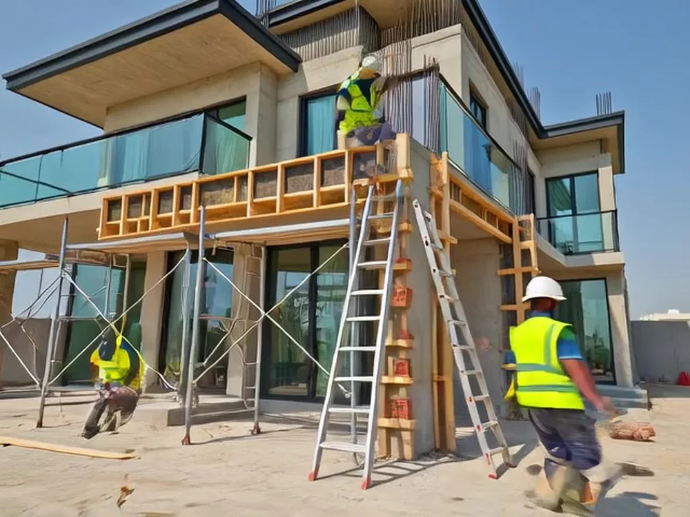 villa contractors dubai detail — premium materials