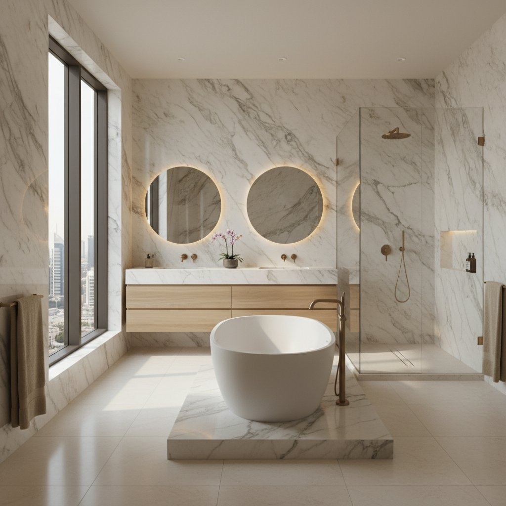迪拜浴室翻新 — First Unicorn Interiors Dubai
