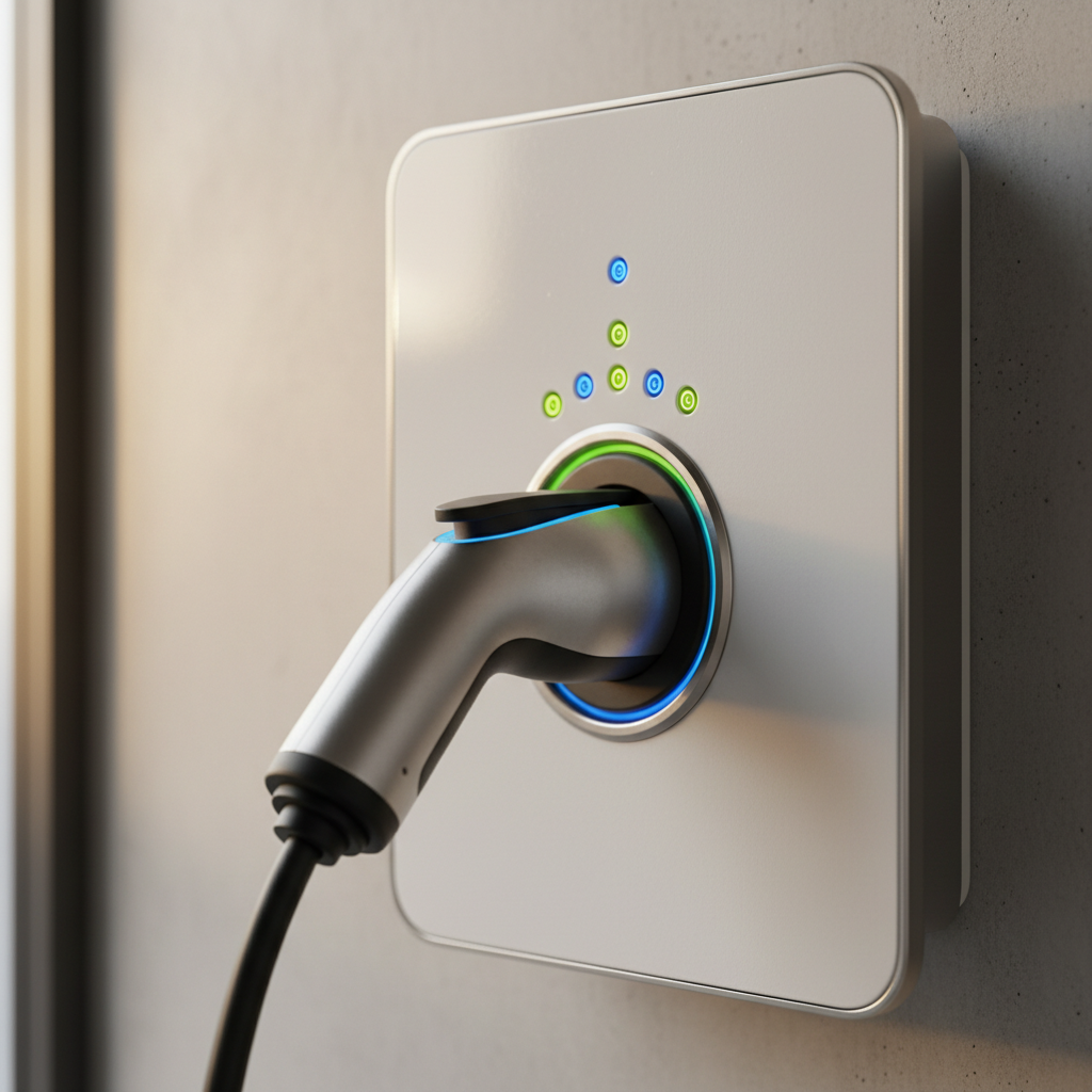 ev charger installation dubai detail — premium materials