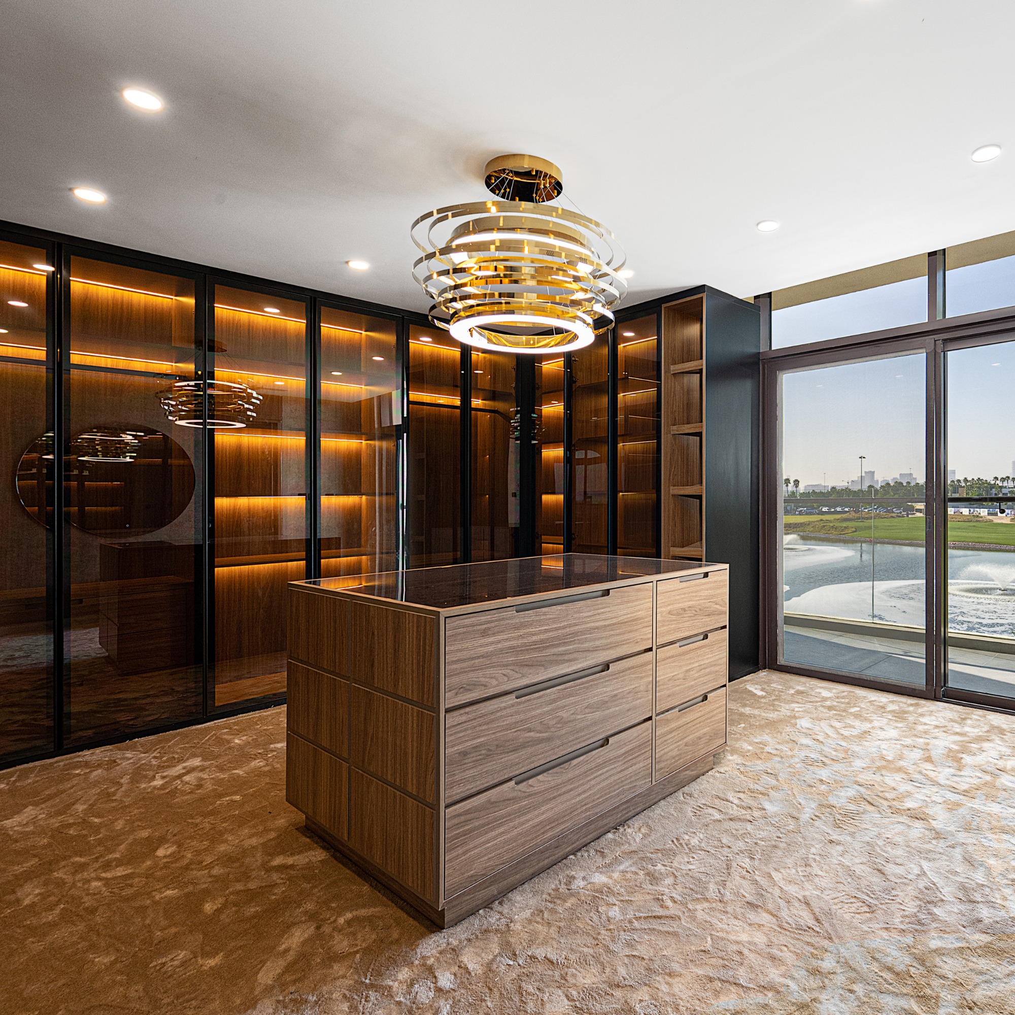 interior designer in business bay detail — premium materials