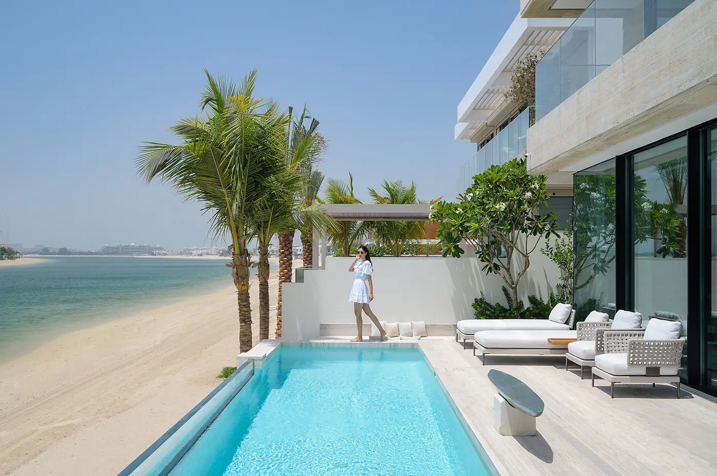 new swimming pool installation detail — premium materials