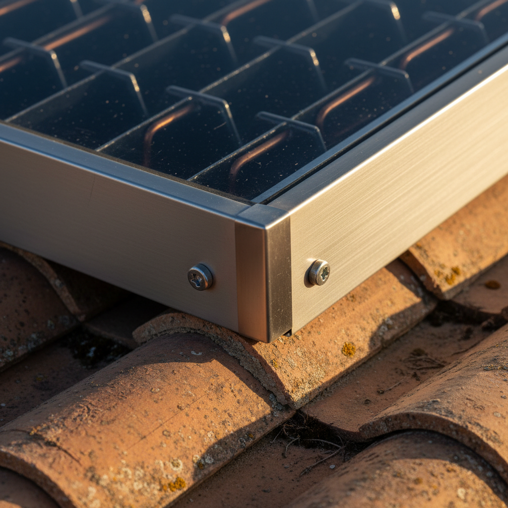 solar water heater installation in dubai detail — premium materials