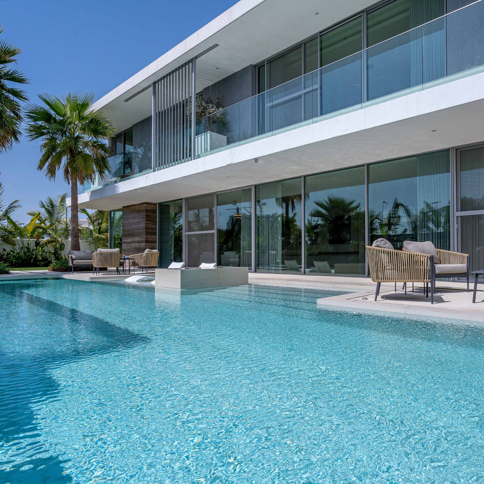 swimming pool construction dubai detail — premium materials