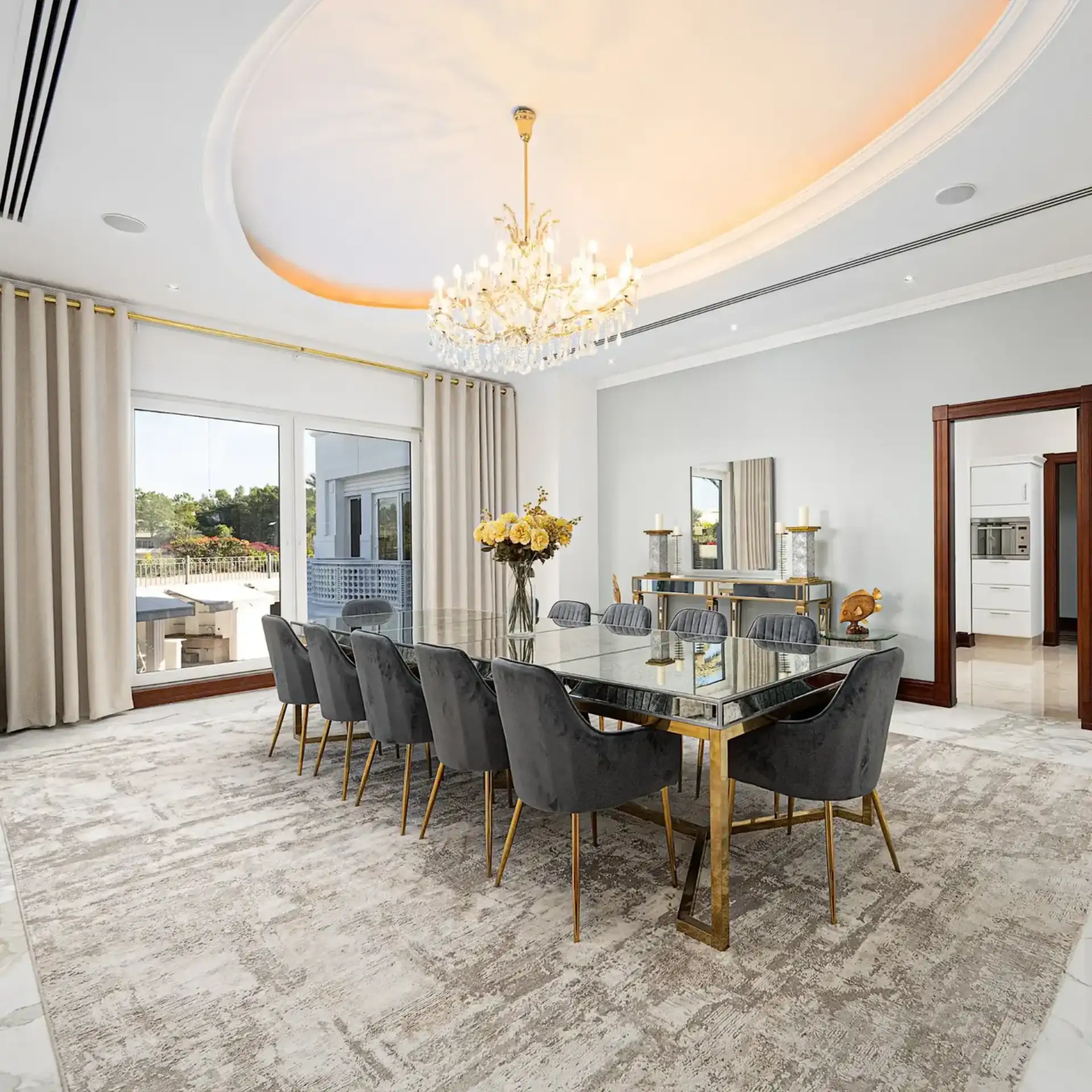 villa construction companies in dubai detail — premium materials