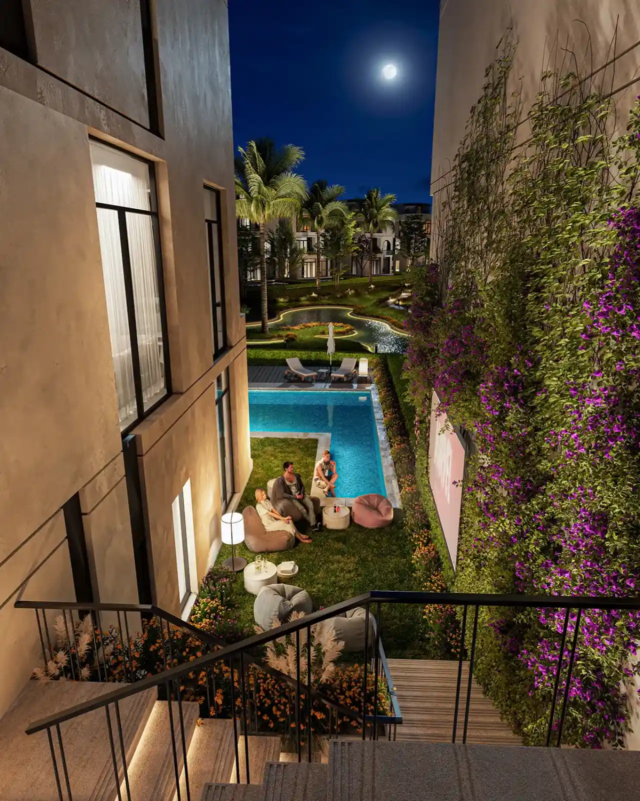 villa pool construction dubai detail — premium materials