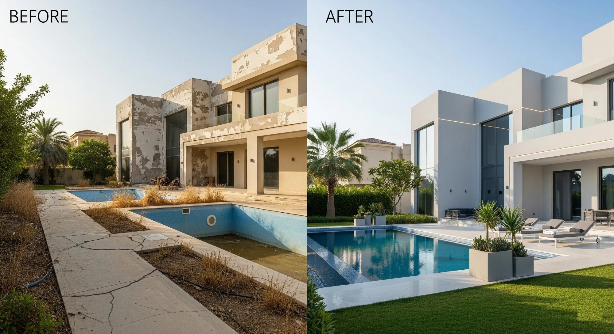 swimming pool maintenance companies in dubai — First Unicorn Interiors Dubai