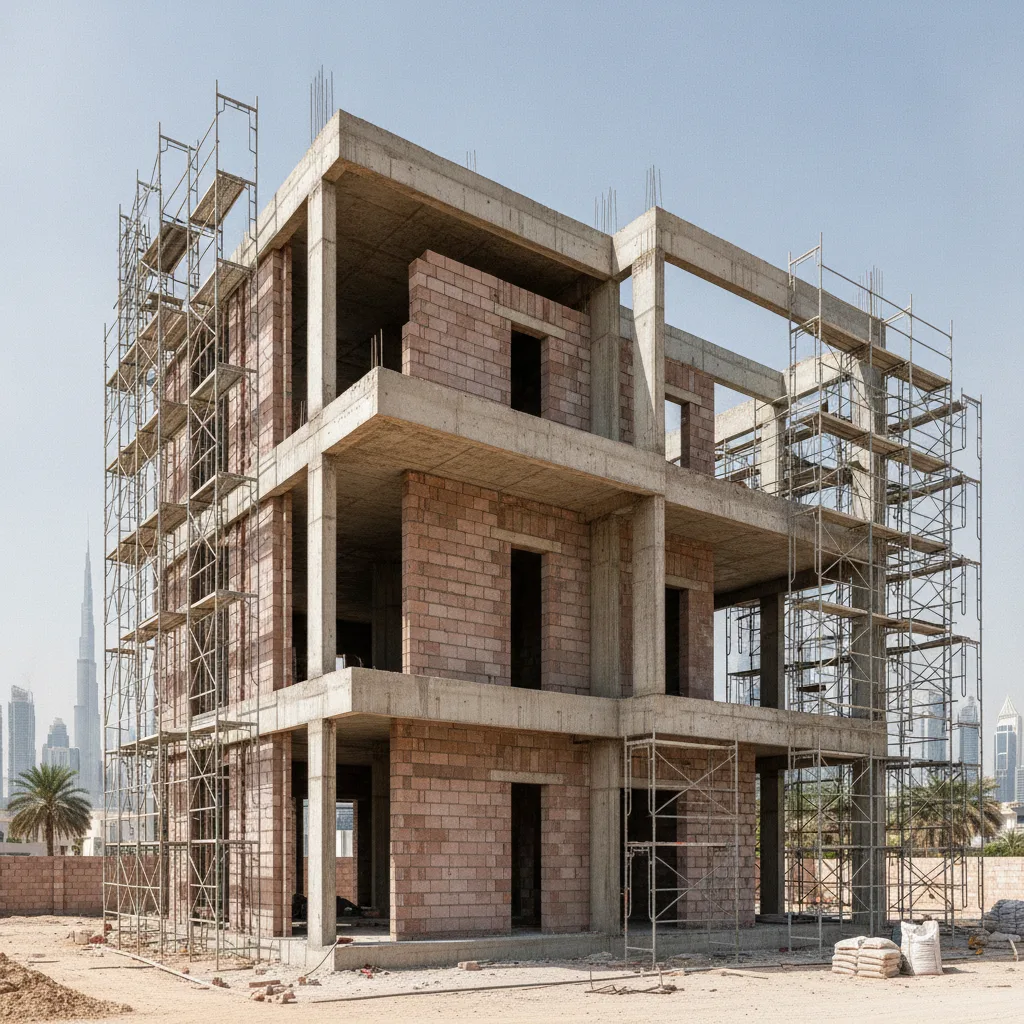 Plot Construction in Aljada — Strip-out & first fix — First Unicorn Interiors
