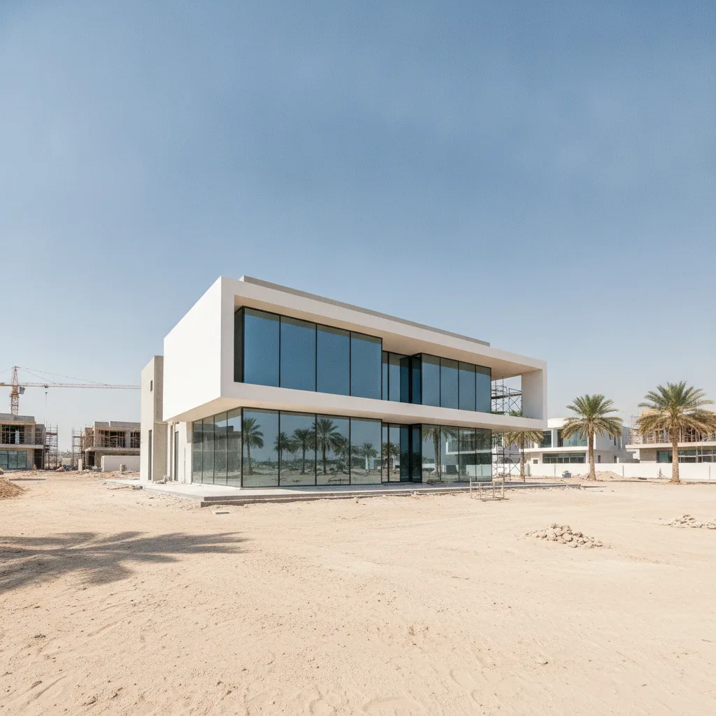 Plot Construction project in Aljada, Dubai by First Unicorn Interiors
