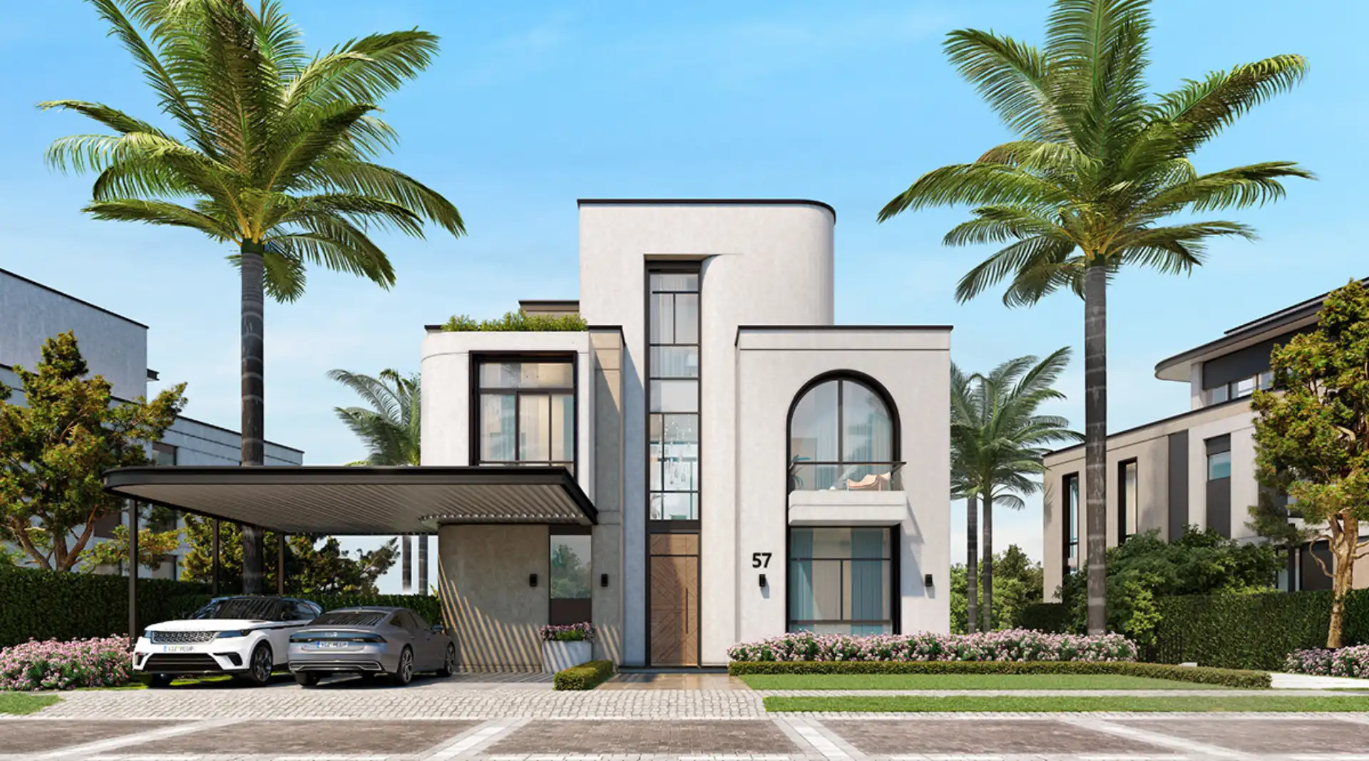 Exterior — Contemporary Geometric Archite, Solar installation Dubai