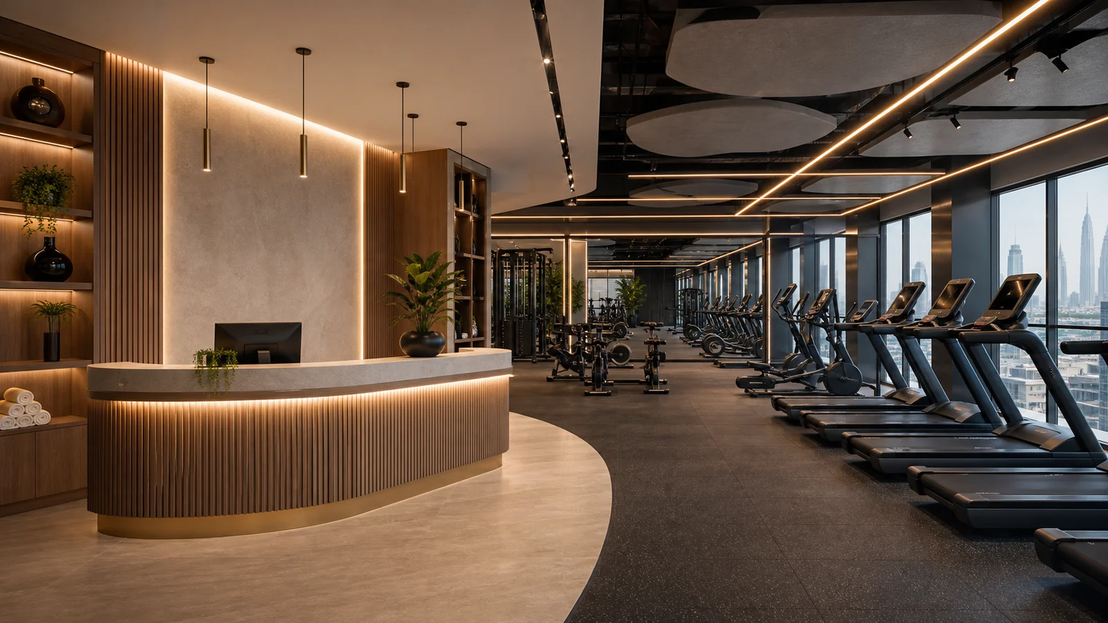 Gym reception and cardio zone fit-out