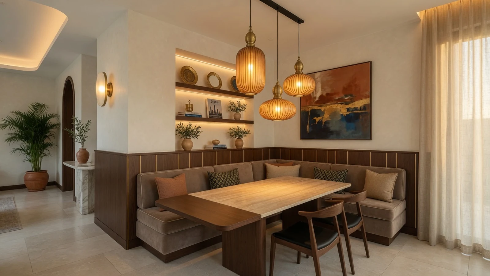 Contemporary townhouse living room renovation suitable for DAMAC Lagoons villas