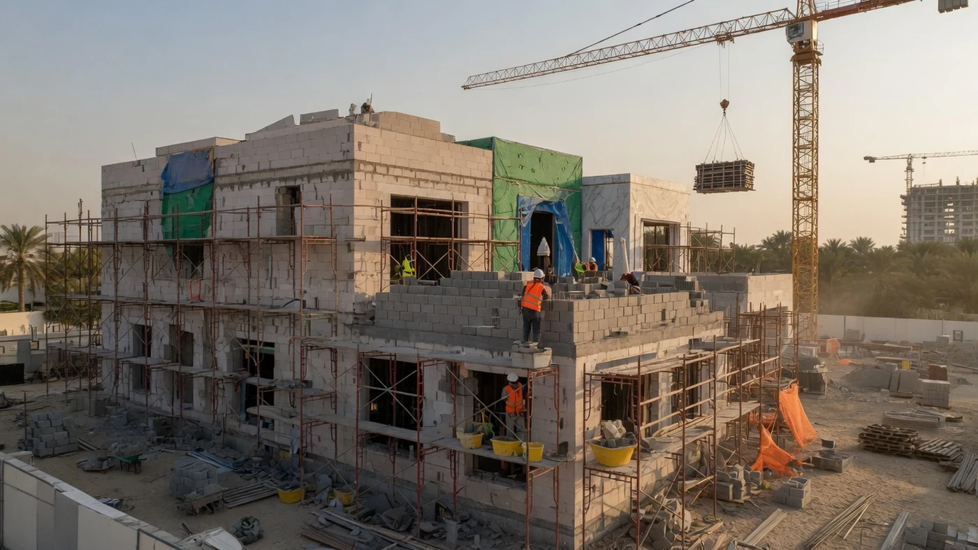 Luxury Palm Jumeirah villa under construction