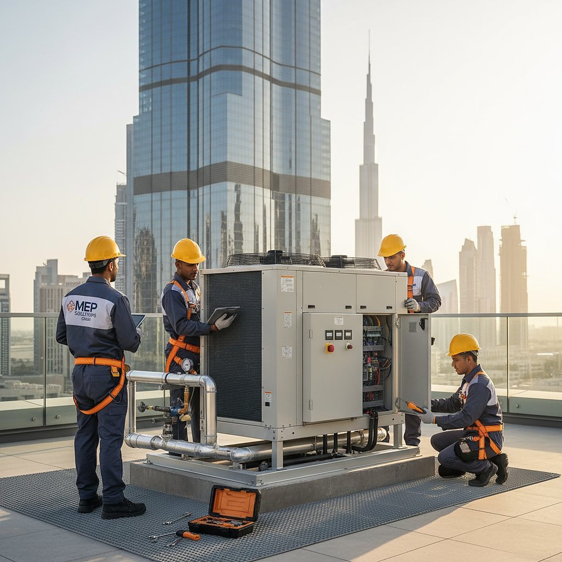 Building HVAC & MEP AMC project in Arjan, Dubai by First Unicorn Interiors
