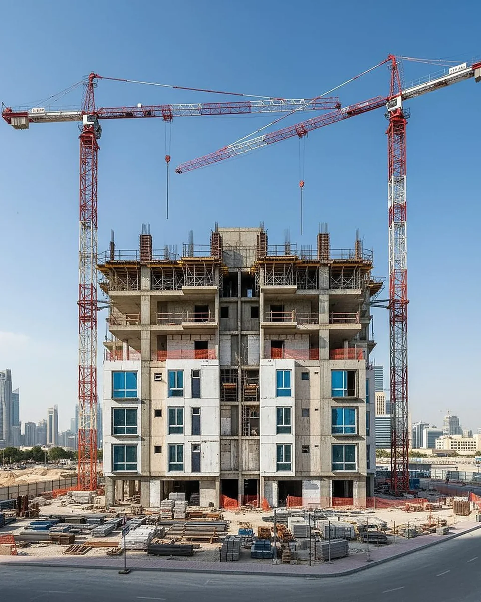 Hero mid rise construction — First Unicorn Interiors project, Dubai