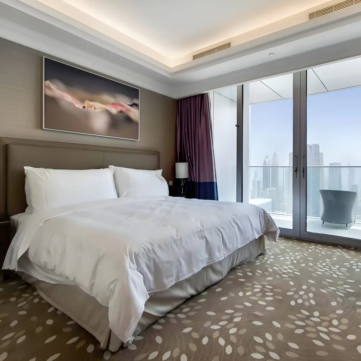 Penthouse bedroom — First Unicorn Interiors project, Dubai