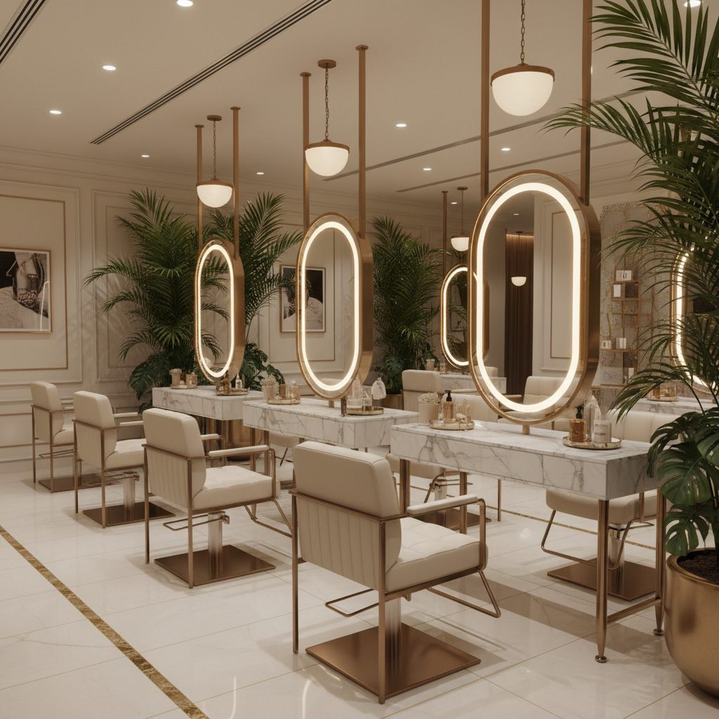 Salon & Spa Fit-Out in Jumeirah Village Triangle — Design & layout — First Unicorn Interiors