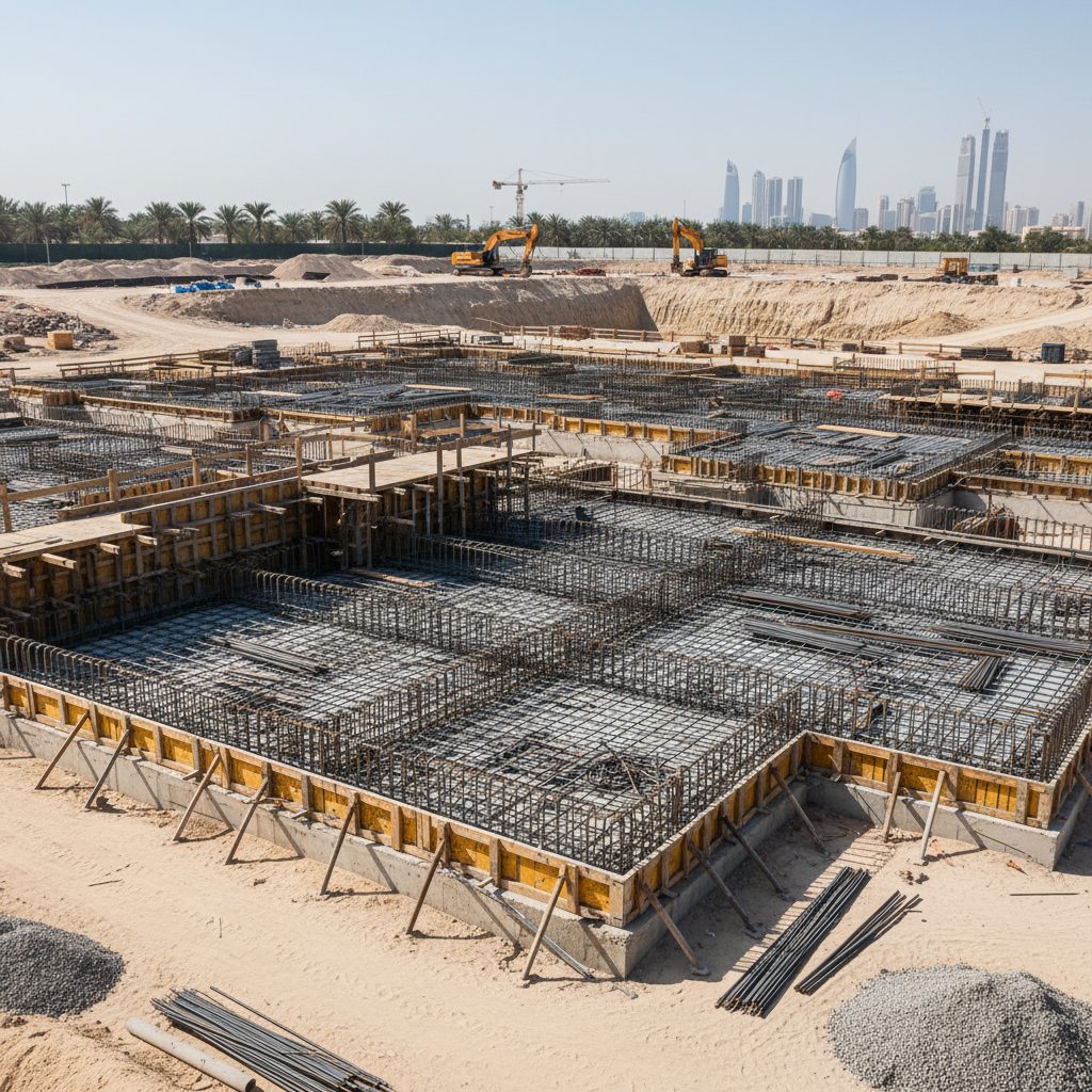 Plot Construction project in Aljada, Dubai by First Unicorn Interiors