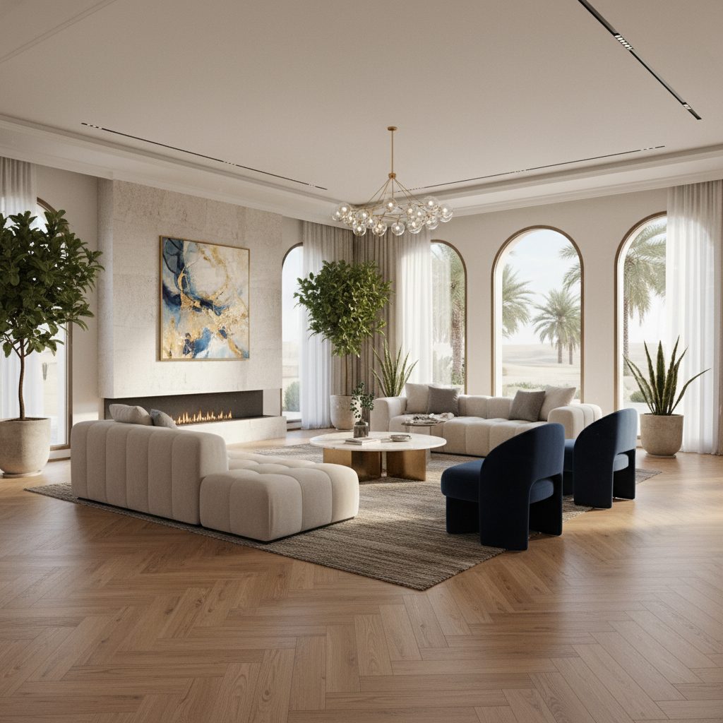 European oak hardwood flooring Dubai
