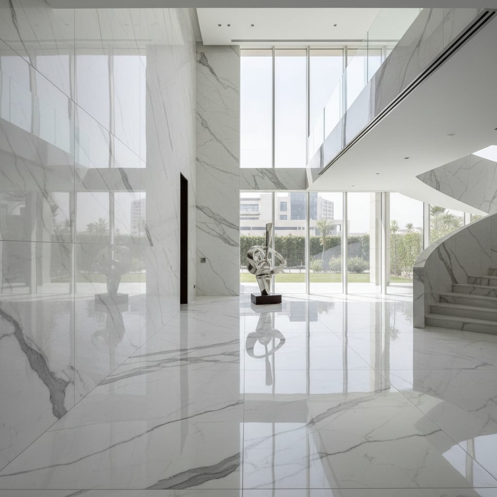 Large-format porcelain flooring Dubai