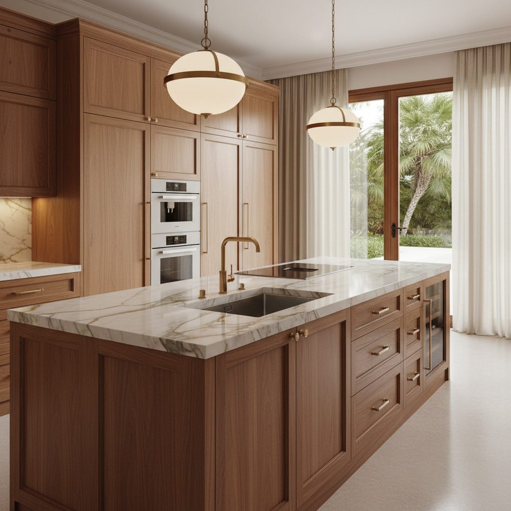 Custom Italian kitchen Dubai luxury villa
