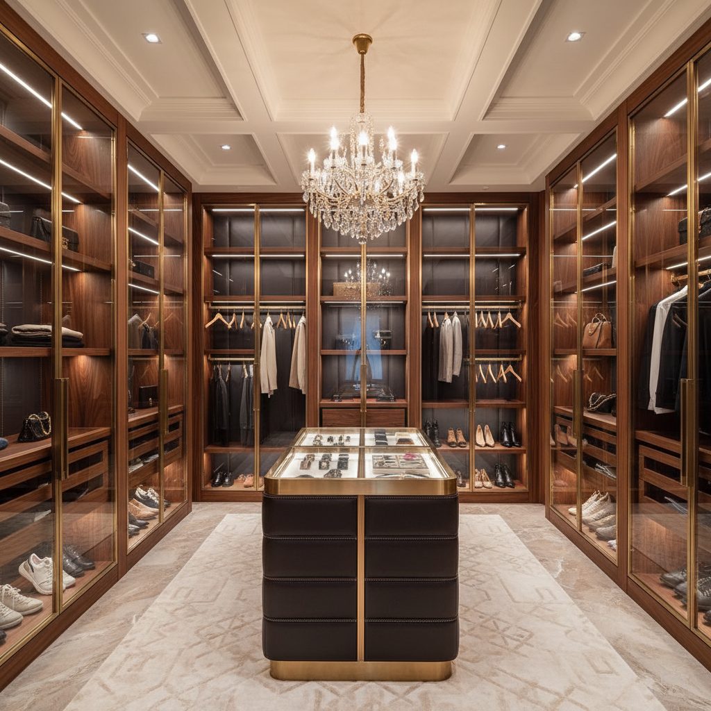 Custom luxury wardrobe Dubai master
