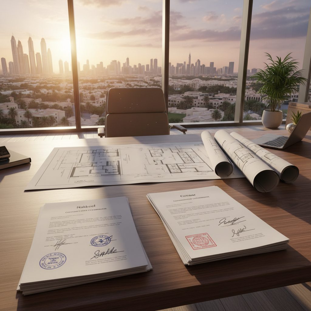 Community NOC approval documentation for Dubai villa renovation