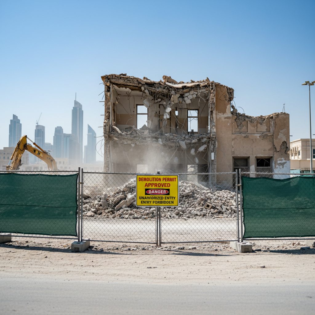 Demolition and site permit documentation in Dubai