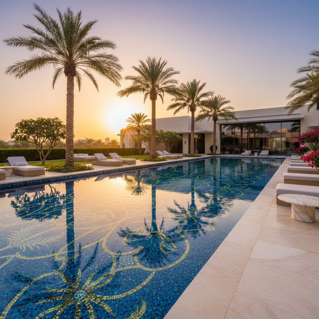 Pi completed mosaic — First Unicorn Interiors project, Dubai
