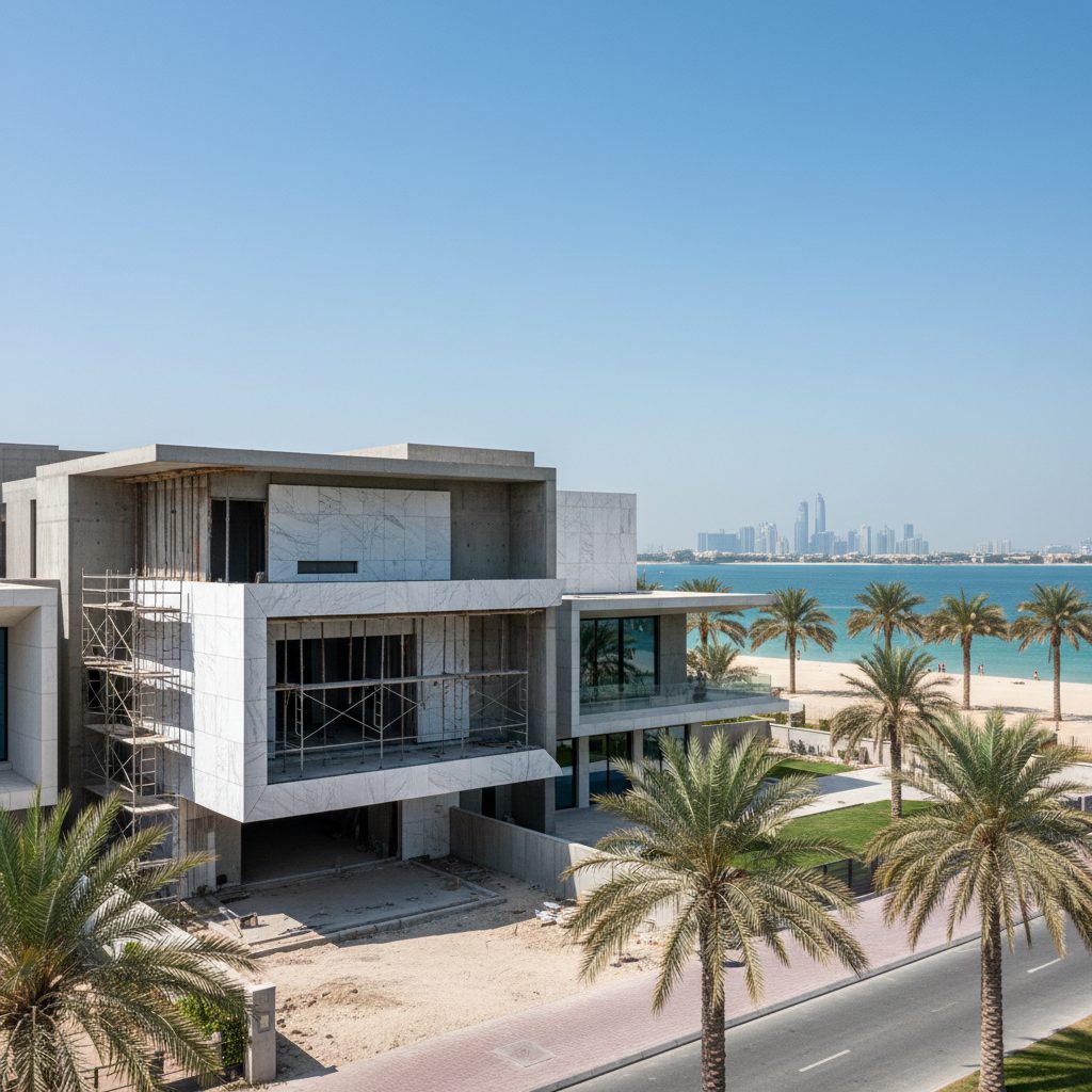 Luxury Palm Jumeirah villa under construction