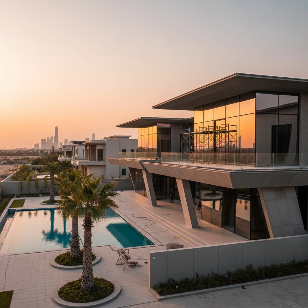Modern Dubai villa near completion