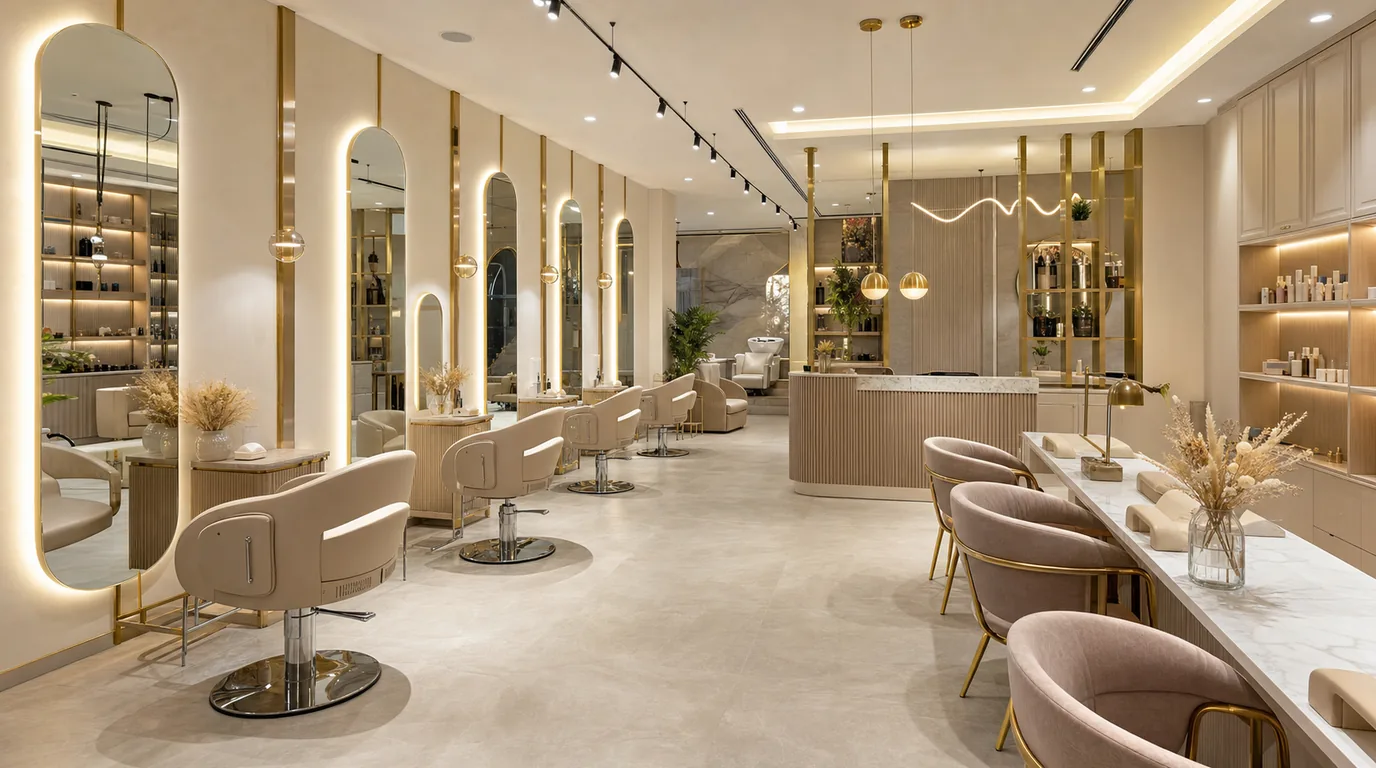 First Unicorn Interiors 在迪拜 Al Jaddaf 的沙龙与水疗中心装修项目