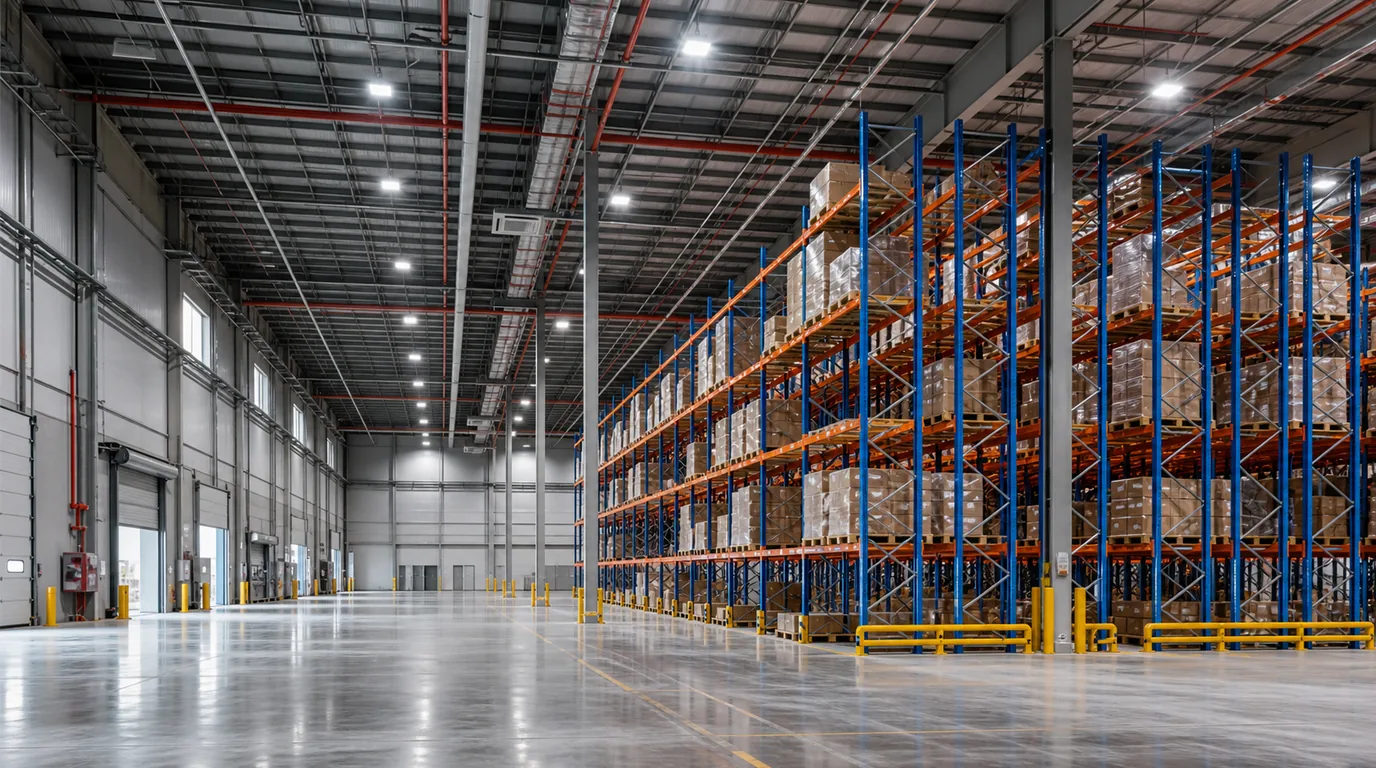 Warehouse & Industrial Fit-Out in ICAD (Industrial City of Abu Dhabi) — Strip-out & first fix — First Unicorn Interiors